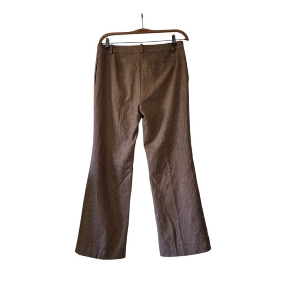 Lauren Ralph Lauren Herringbone Wool Preppy Old Money Wide Leg Flare Trousers 10 - Picture 2 of 8